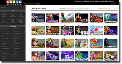 Slots Million Casino pokies games catalogue