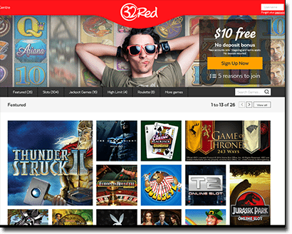 32Red browser based casino