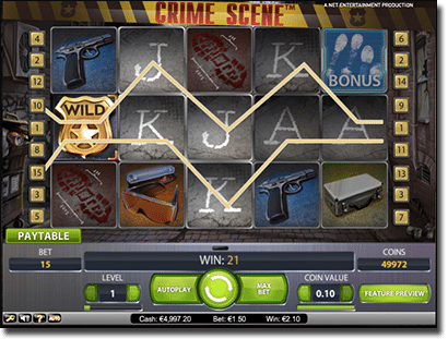 NetEnt's Crime Scene real money online pokies