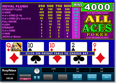 Video poker online